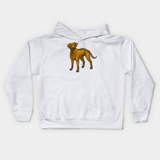 Dog - Rhodesian Ridgeback - Brown Kids Hoodie